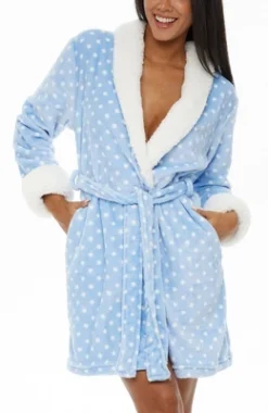 Women's Classic Plush Robe, Short Fleece Bathrobe Prints 25 Women's Classic Plush Robe, Short Fleece Bathrobe Prints -Women Clothing Sale GUEST 95c85b7b 3789 49c8 98ce c457dc35545b