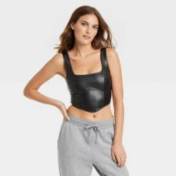 Women's Faux Leather Corset - Colsie™ Black -Women Clothing Sale GUEST 992a3c75 1c65 4d11 a529 aa37a7e31510