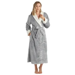 Softies Plush Faux Shearling Robe With Contrast Trim -Women Clothing Sale GUEST 9a5a75e9 2743 47b5 896b e9fa0ab6bb84