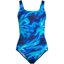 Lands' End Women's Chlorine Resistant Scoop Neck High Leg Soft Cup Tugless Sporty One Piece Swimsuit -Women Clothing Sale GUEST 9c48c34c 7360 48f5 adff 007b2918e0c9