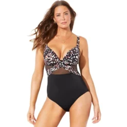 Swimsuits For All Women’s Plus Size Cut Out Mesh Underwire One Piece Swimsuit -Women Clothing Sale GUEST 9c7666c3 0520 4dc9 9eec aa89f4eb63d2