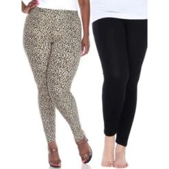 Women's Pack Of 2 Plus Size Leggings - One Size Fits Most Plus - White Mark -Women Clothing Sale GUEST 9e3c4ba5 7b1e 4297 bdf2 64d6c68fa42d