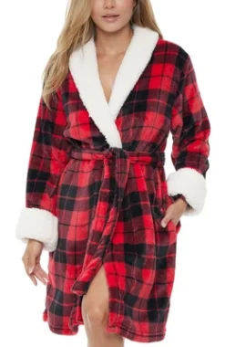 Women's Classic Plush Robe, Short Fleece Bathrobe Prints 29 Women's Classic Plush Robe, Short Fleece Bathrobe Prints -Women Clothing Sale GUEST a1267e40 0876 4efe a862 39140fd21dda