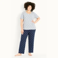 Women's Plus Size Snowflake Sleep Set - Ink | EVANS -Women Clothing Sale GUEST a3984007 d3d6 4db8 8bbb b4c995b59e89