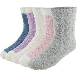 Market & Layne Women's 5 Pair Fuzzy Socks, Adults Super Comfy Socks -Women Clothing Sale GUEST a3ab1a54 f8e5 47a4 8b2d 56623e1a9421