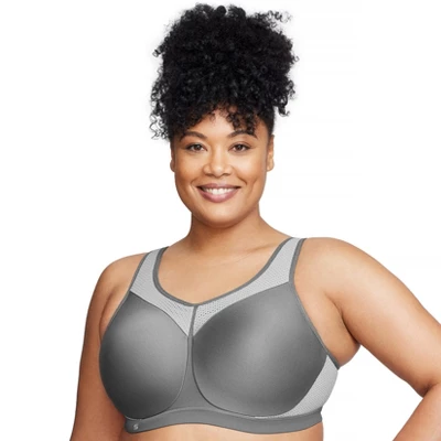 Glamorise Womens High Impact Wonderwire Sports Underwire Bra 9066 Gray 5 Glamorise Womens High Impact Wonderwire Sports Underwire Bra 9066 Gray - Image 5