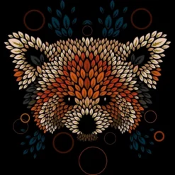Women's Design By Humans Red Panda Face By LetterQ Racerback Tank Top