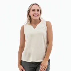 Aventura Clothing Women's Cherie Split Neck Tank Top -Women Clothing Sale GUEST a73f2eee 6c64 431e b9ff 70811227d203