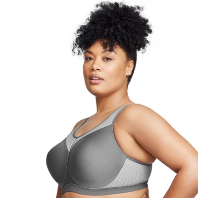Glamorise Womens High Impact Wonderwire Sports Underwire Bra 9066 Gray 2 Glamorise Womens High Impact Wonderwire Sports Underwire Bra 9066 Gray - Image 2