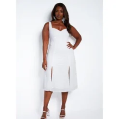 Rebdolls Women's Julianne Eyelet Lace Midi A Line Dress W. Slit -Women Clothing Sale GUEST aea36bd3 e32c 46bc 80d0 071e3c2f5834