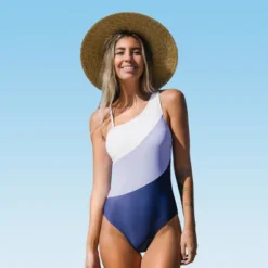 Women's Color Block One Shoulder One Piece Swimsuit - Cupshe -Women Clothing Sale GUEST af0b28fe 696c 4edb 9fc3 44f84e2c6e09