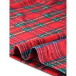 Agnes Orinda Women's Plus Size Velvet Plaid A-Line Elastic Waist Flare Skirts -Women Clothing Sale GUEST b1649d4d 9e8b 46f7 8caf 7decb6d83c0e