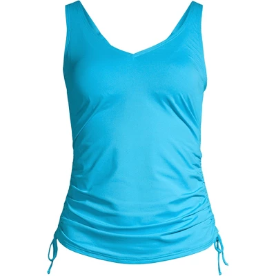 Lands' End Women's Chlorine Resistant Adjustable V-neck Underwire Tankini Swimsuit Top Adjustable Straps 3 Lands' End Women's Chlorine Resistant Adjustable V-neck Underwire Tankini Swimsuit Top Adjustable Straps - Image 3