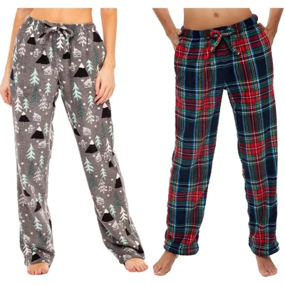 Women's Gift Box Of 2 Warm Plush Fleece Pajama Pants, Winter Lounge PJ Bottoms 6 Women's Gift Box Of 2 Warm Plush Fleece Pajama Pants, Winter Lounge PJ Bottoms - Image 6