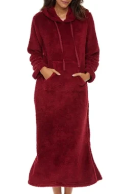 Women's Soft Plush Sweatshirt Robe, Long Hooded Fleece Loungewear -Women Clothing Sale GUEST b6b2e7ec e2fb 44d8 8264 7ca4971d9b73