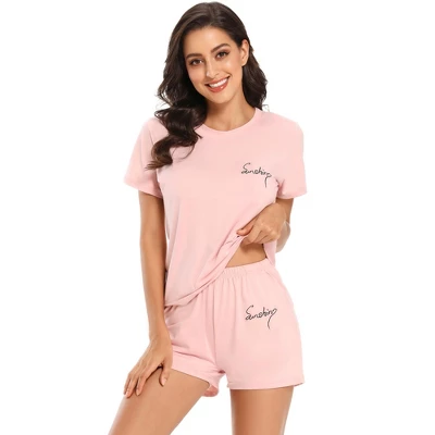Cheibear Womens Sleepwear Crew Neck Nightwear With Shorts Loungewear Pajama Set 11 Cheibear Womens Sleepwear Crew Neck Nightwear With Shorts Loungewear Pajama Set - Image 11