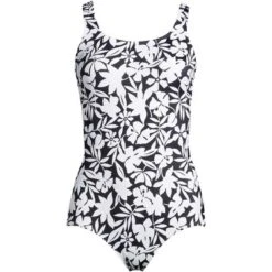 Lands' End Women's Chlorine Resistant Scoop Neck Soft Cup Tugless Sporty One Piece Swimsuit -Women Clothing Sale GUEST b84b1c2f b6c2 4069 877f 9e89967403af