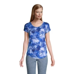 Lands' End Women's U-neck Jersey T-shirt -Women Clothing Sale GUEST bbeb1b3c 7232 4739 8ea2 6b5904e37adb