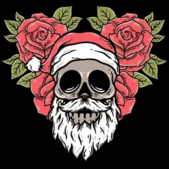 Women's Design By Humans Christmas With Flowers Illustration By Rukurustudio Racerback Tank Top