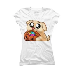 Junior's Design By Humans Halloween Candy Pup By Puppers T-Shirt -Women Clothing Sale GUEST bd8e61c8 5d2f 4b6d ac47 3b7060d23e91