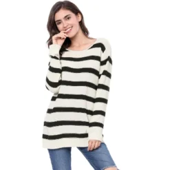 Allegra K Women Long Sleeves Drop Shoulder Loose Striped Sweater 18 Allegra K Women Long Sleeves Drop Shoulder Loose Striped Sweater -Women Clothing Sale GUEST be02a1ba 9a90 400e b637 14c016798007