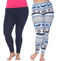 Women's Pack Of 2 Plus Size Leggings - One Size Fits Most Plus - White Mark -Women Clothing Sale GUEST be8e6e9b 5c16 4988 b67d b484b3b8d9c6