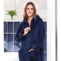 Women's Zip Up Fleece Robe With Hood, Soft Warm Plush Oversized Zipper Hooded Bathrobe -Women Clothing Sale GUEST bec6e2d2 4029 4d2d 84ab 601e4456b3cf