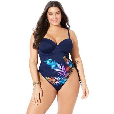 Swimsuits For All Women’s Plus Size Adjustable Underwire One Piece Swimsuit 4 Swimsuits For All Women’s Plus Size Adjustable Underwire One Piece Swimsuit - Image 4