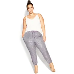 Women's Plus Size Let's Party Pant - Metal | CITY CHIC -Women Clothing Sale GUEST c015e556 1a09 47c1 a77b 5ebd250a13d2