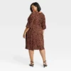 Women's Dolman 3/4 Sleeve Knit Empire Waist Dress - Ava & Viv™