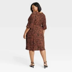 Women's Dolman 3/4 Sleeve Knit Empire Waist Dress - Ava & Viv™