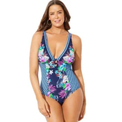 Swimsuits For All Women’s Plus Size Deep V-Neck One Piece Swimsuit -Women Clothing Sale GUEST c1d1d6dc ca7c 412b 954b 6ff06c0aa558