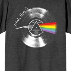 Pink Floyd Prism Record Crew Neck Short Sleeve Anthra Melange Women's T-shirt