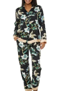 Women's Pajamas Lounge Set, Long Sleeve Top And Pants With Pockets, Viscose Pjs Floral Flowers -Women Clothing Sale GUEST c3d40d21 451e 4cee a01b 7196607abc25