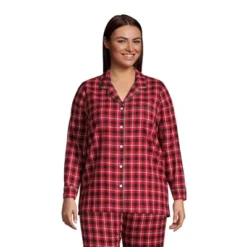 Lands' End Women's Long Sleeve Print Flannel Pajama Top -Women Clothing Sale GUEST c67d8beb 1bb0 4f02 8fd5 c86324549669