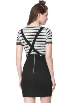 Allegra K Women's Button Decor High Waist Straight Braces Suspender Skirt -Women Clothing Sale GUEST c9b3f9e4 9401 4fce 9b81 58123dc40de5