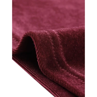 Allegra K Women's Button Down Blouse Solid Color Long Sleeve Velvet Work Shirt 4 Allegra K Women's Button Down Blouse Solid Color Long Sleeve Velvet Work Shirt - Image 4