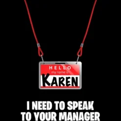 Junior's Design By Humans Karen Halloween Costume I Need To Speak To Your Manager By MonVit T-Shirt