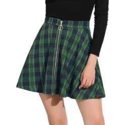 Allegra K Women's Plaid A-Line Zip Up High Waisted Skater Skirt -Women Clothing Sale GUEST cb0483b3 39d4 47f7 925a 3e5b865585c3
