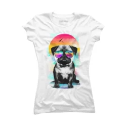 Junior's Design By Humans Summer Pug By Clingcling T-Shirt -Women Clothing Sale GUEST cb4eba66 6807 404e b663 1d9b78aa10b1