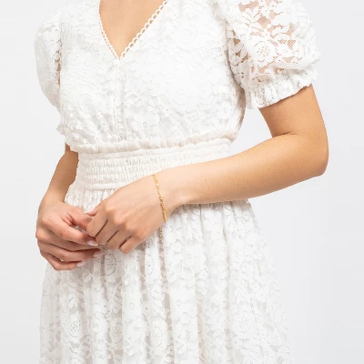 August Sky Women's Lace Overlay Midi Dress 3 August Sky Women's Lace Overlay Midi Dress - Image 3