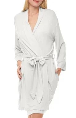 Women's Classic Soft Knit Short Lounge Robe With Pockets -Women Clothing Sale GUEST cbcc5a7c 6ce4 4cc1 b1eb 4d1fc6d09022