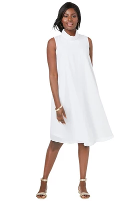 Jessica London Women’s Plus Size Georgette Mock Neck Dress 3 Jessica London Women’s Plus Size Georgette Mock Neck Dress - Image 3