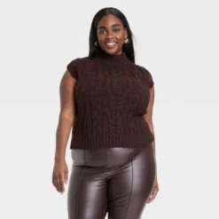 Women's Crewneck Cropped Sweater Vest - A New Day™ -Women Clothing Sale GUEST ccf8d08f 4745 417f afe1 45e29d20e9df