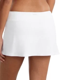 Sunsets Women's White Lily Sporty Skirted Bikini Bottom - 40B-WHILI