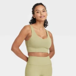 Women's Light Support Brushed Sculpt Bold Stitch Sports Bra - All In Motion™ -Women Clothing Sale GUEST cd41c197 5e57 468a 8683 cfdda681250b