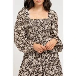 August Sky Women's Floral Long Sleeve Smocked Midi Dress -Women Clothing Sale GUEST cd74dc97 20e5 41b7 ae5b 39488e969dbb
