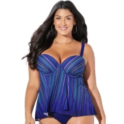 Swimsuits For All Women’s Plus Size Flyaway Underwire Tankini Top -Women Clothing Sale GUEST ce0314c8 9f34 48c1 ada7 4fff5b093b9f