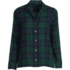 Lands' End Women's Long Sleeve Print Flannel Pajama Top -Women Clothing Sale GUEST ce2a1317 e287 4966 9626 98c418adcd95