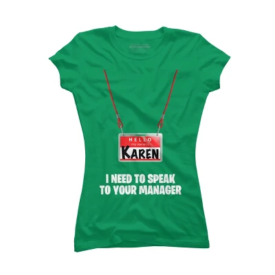 Junior's Design By Humans Karen Halloween Costume I Need To Speak To Your Manager By MonVit T-Shirt 9 Junior's Design By Humans Karen Halloween Costume I Need To Speak To Your Manager By MonVit T-Shirt - Image 9